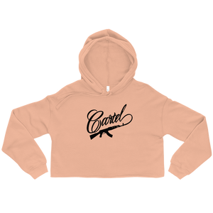 Crude Cartel Crop Hoodie Black Logo