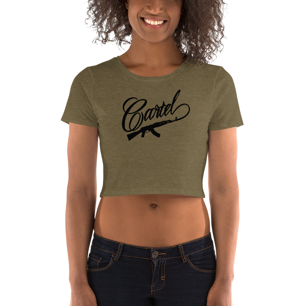 Crude Cartel Women’s Crop Tee Black Logo