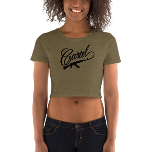 Crude Cartel Women’s Crop Tee Black Logo