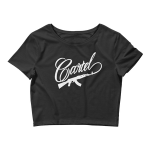 Crude Cartel Women’s Crop Tee White Logo