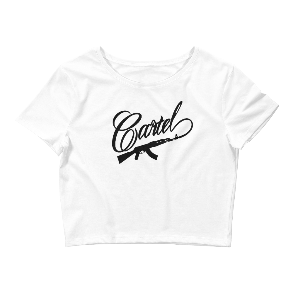 Crude Cartel Women’s Crop Tee Black Logo