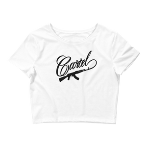 Crude Cartel Women’s Crop Tee Black Logo